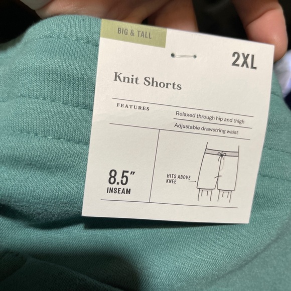 Green Mens Goodfellow and Company Shorts 2X Green Fleece Pockets - Picture 2 of 4